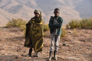 Hirtenjungen in Lesotho